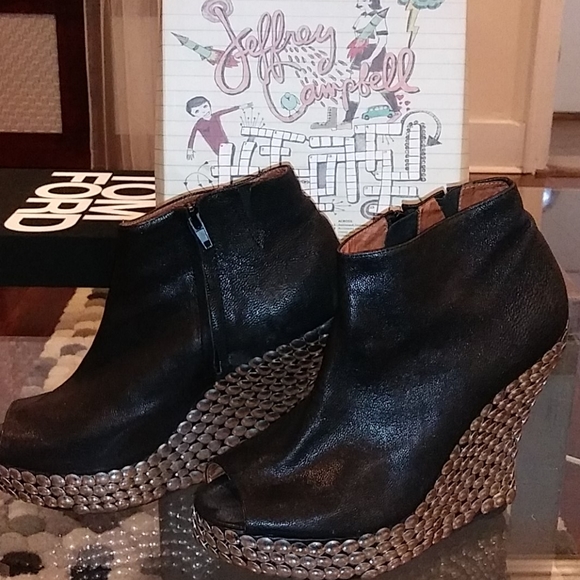 Jeffrey Campbell Shoes - Authentic Jeffery Campbell Tick Leather Wedge